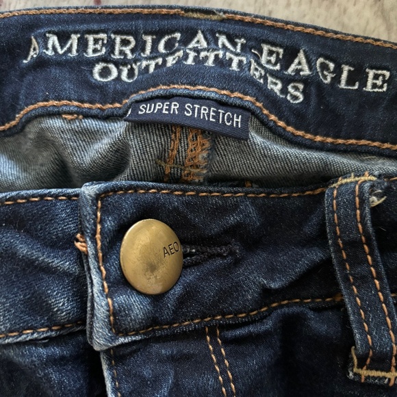 American Eagle Women’s Skinny Super Stretch Jeans, Dark Wash S8 - Picture 2 of 7